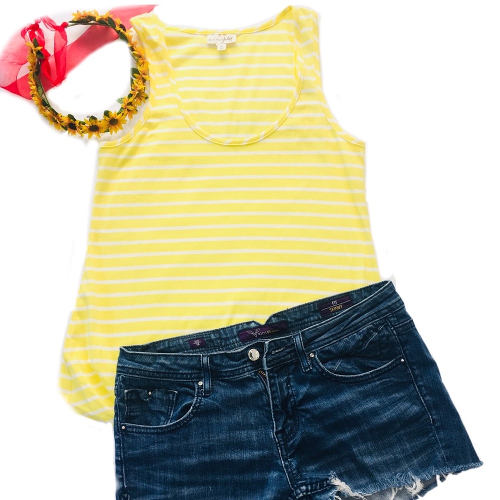 Maison Jules Cotton Tie-Hem Tank Top